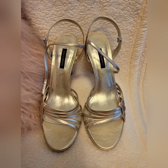 Caparros Gold Metallic Strappy Sandals (Kerry) - Picture 6 of 7